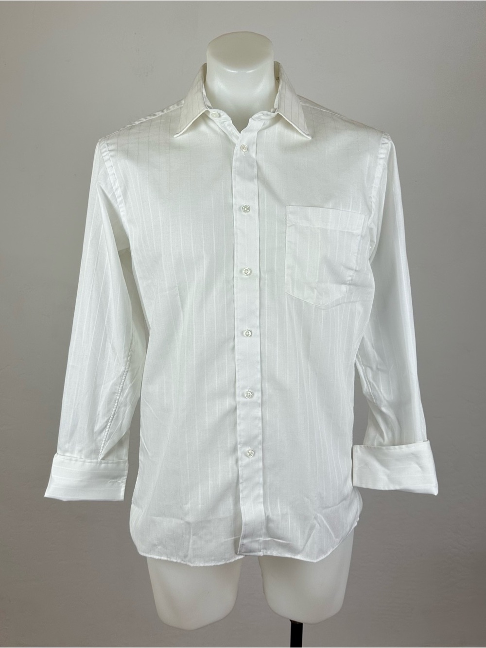 Dior White Pinstripe Men's Dress Shirt